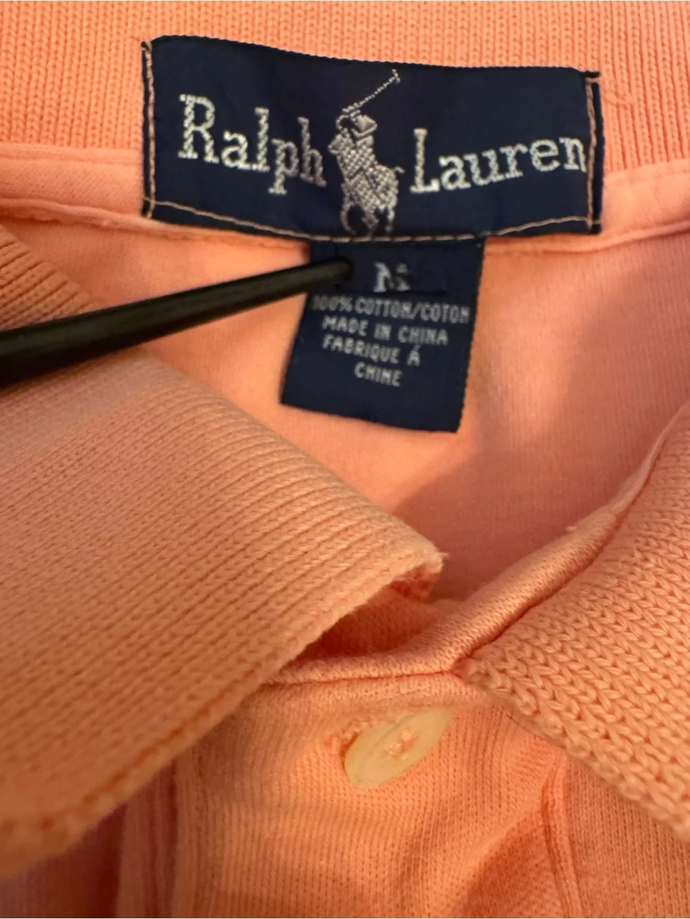 Ralph Lauren Men’s Coral Orange Polo with Green Pony